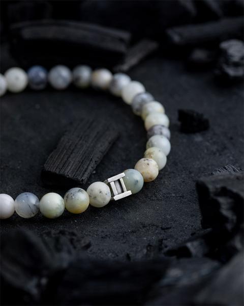 Armband mit 6 mm Opalstein - Snow 6mm